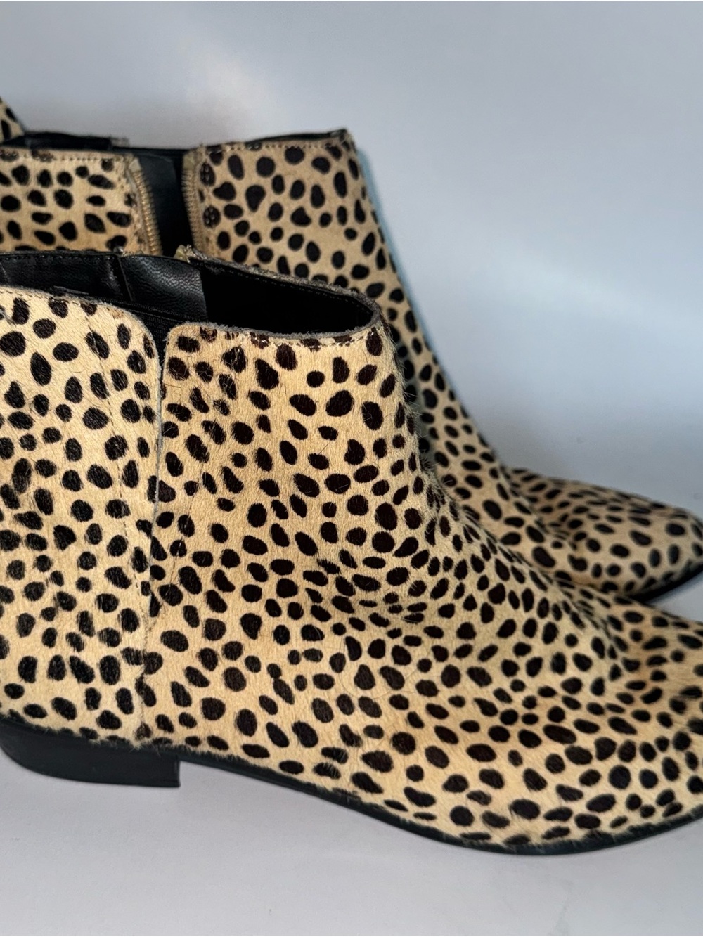 GAP Leopard-Print Ankle Boots in Tan and Black